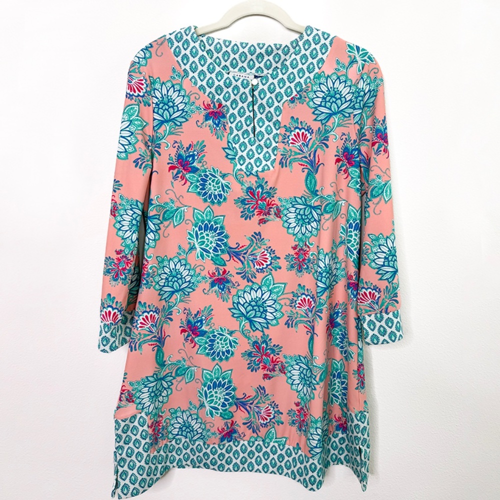 Cabana Life Floral Print Sun Protective Tunic Dress